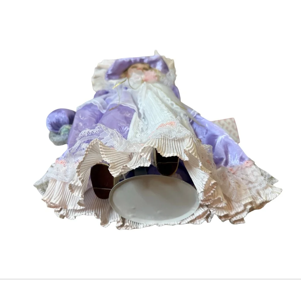 J Misa Collection Porcelain Doll Purple Dress with Hat - Picture 7 of 12